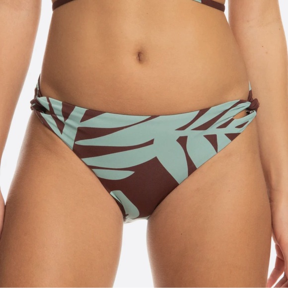 NWT ROXY -Palm Cruz Triangle Bikini- BITTER CHOCOLATE PALMERIA (adjustable) - Picture 11 of 14